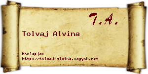 Tolvaj Alvina névjegykártya